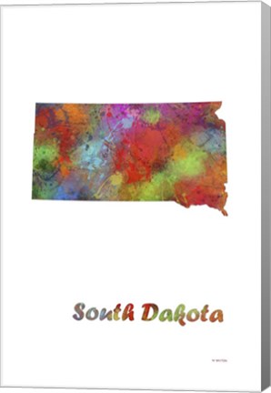 Framed South Dakota State Map 1 Print
