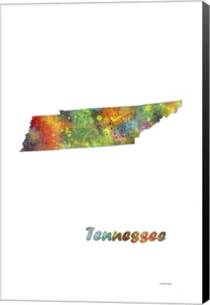 Framed Tennessee State Map 1 Print