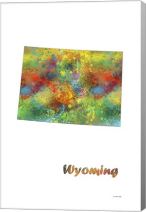Framed Wyoming State Map 1 Print