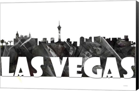 Framed Las Vegas Nevada Skyline BG 2 Print