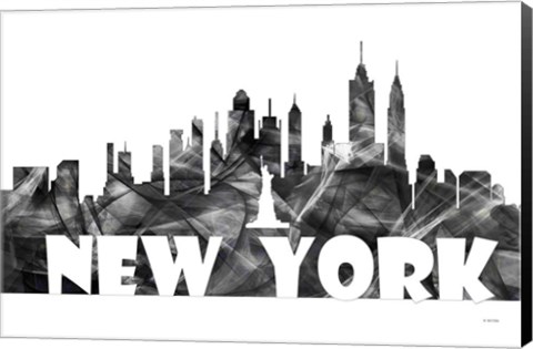 Framed New York New York Skyline BG 2 Print