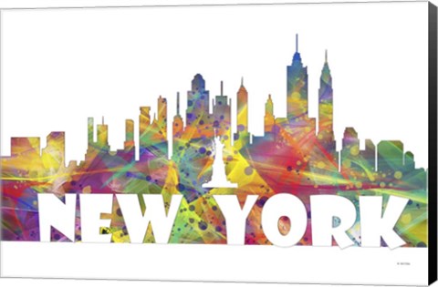 Framed New York New York Skyline Multi Colored 2 Print