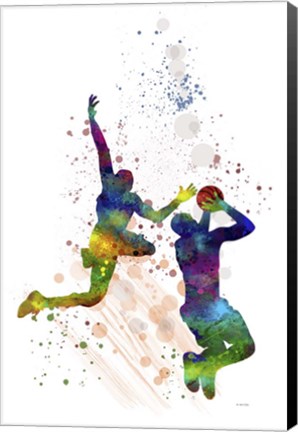 Framed Basket Ball Player 1 Print