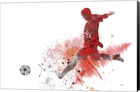 Framed Soccer Player 1 Print