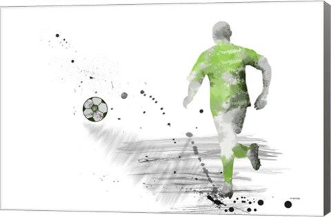 Framed Soccer Player 5 Print