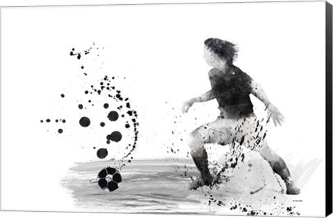 Framed Soccer Player 8 Print