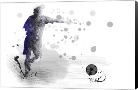 Framed Soccer Player 10 Print