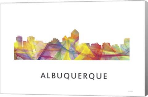 Framed Albuquerque New Mexico Skyline Print