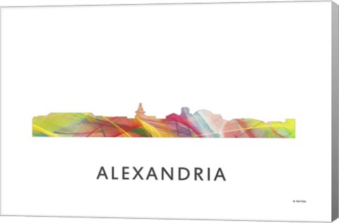 Framed Alexandria Virginia Skyline Print