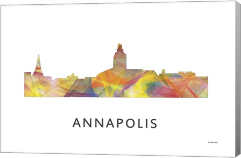Framed Annapolis Maryland Skyline Print