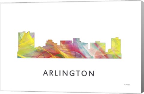 Framed Arlington Texas Skyline Print