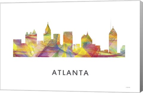 Framed Atlanta Georgia Skyline Print