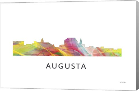 Framed Augusta Georgia Skyline Print