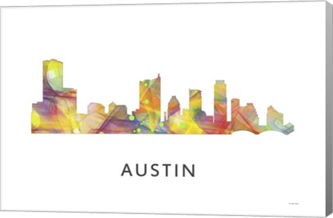 Framed Austin Texas Skyline Print