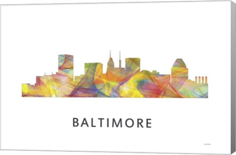 Framed Baltimore Maryland Skyline Print