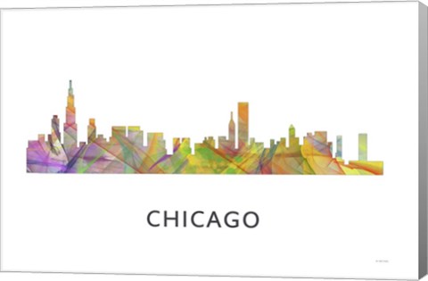 Framed Chicago Illinois Skyline Print