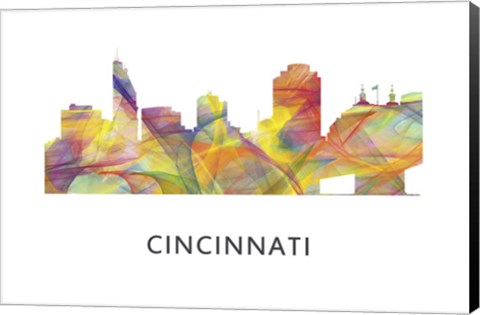 Framed Cincinnati Ohio Skyline Print