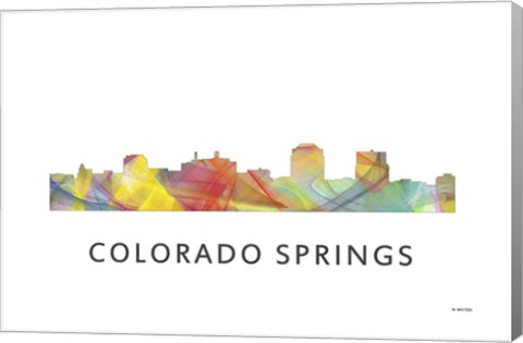 Framed Colorado Springs Colorado Skyline Print