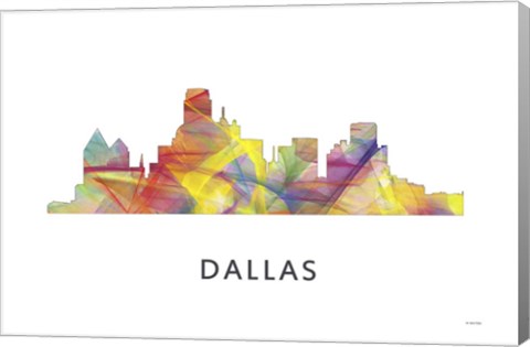 Framed Dallas Texas Skyline Print
