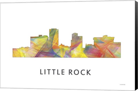 Framed Little Rock Arkansas Skyline Print