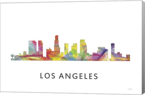 Framed Los Angeles California Skyline Print