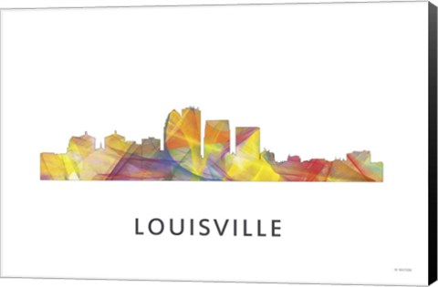 Framed Louisville Kentucky Skyline Print