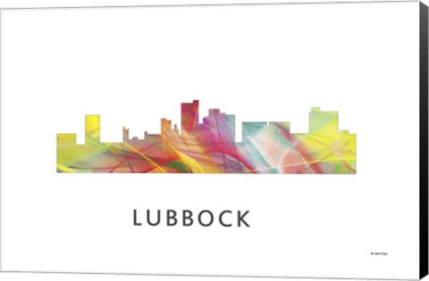 Framed Lubbock Texas Skyline Print