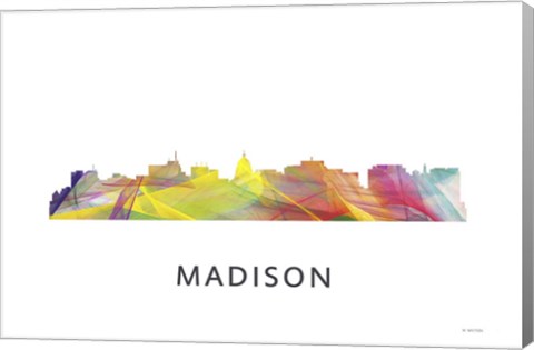 Framed Madison Wisconsin Skyline Print