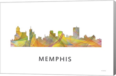 Framed Memphis Tennessee Skyline Print