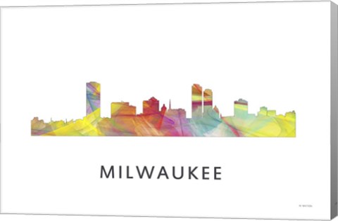 Framed Milwaukee Wisconsin Skyline Print