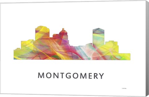 Framed Montgomery Alabama Skyline Print