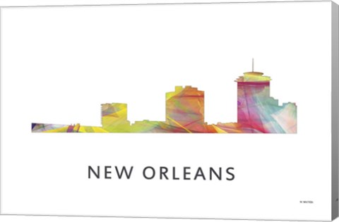 Framed New Orleans Louisiana Skyline Print
