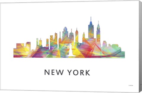 Framed New York New York Skyline Print