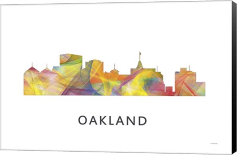 Framed Oakland California Skyline Print