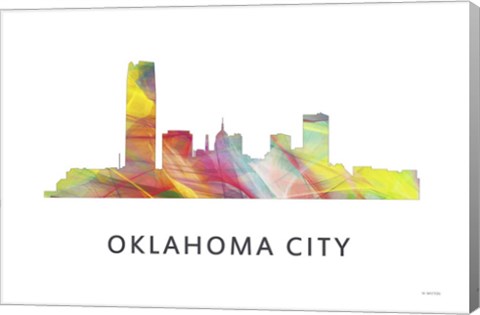 Framed Oklahoma City Oklahoma Skyline Print