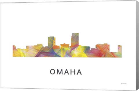 Framed Omaha Nebraska Skyline Print