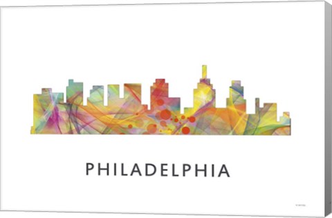 Framed Philadelphia Skyline Print