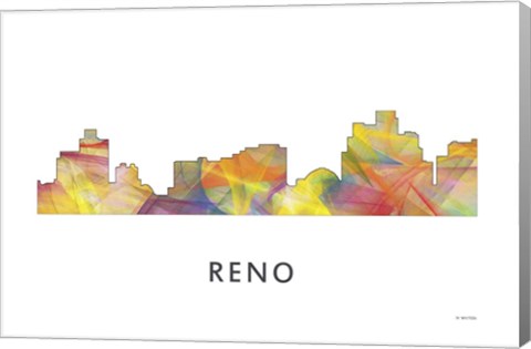 Framed Reno Nevada Skyline Print