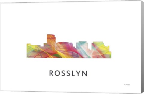 Framed Rosslyn Virginia Skyline Print