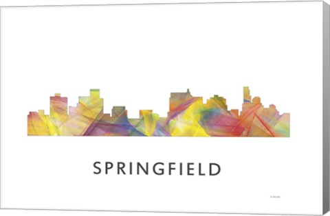 Framed Springfield Illinois Skyline Print