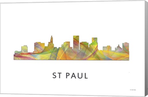 Framed St Paul Minnesota Skyline Print