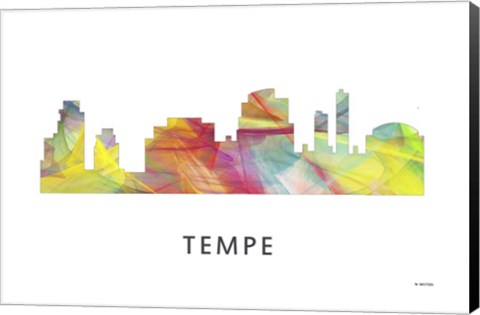 Framed Tempe Arizona Skyline Print