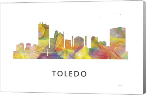 Framed Toledo Skyline Print