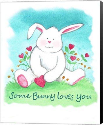 Framed Some Bunny Loves You Print