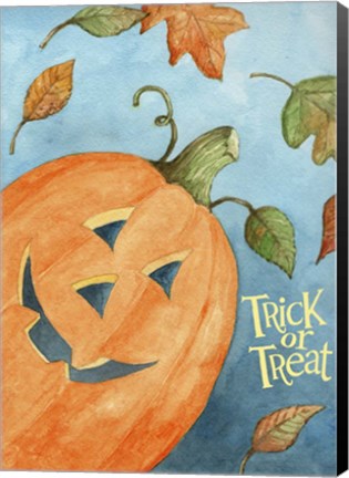 Framed Pumpkin Trick Or Treat Print