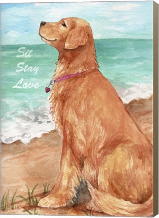 Framed Golden Stay Love Print