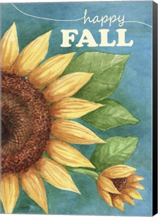 Framed Happy Fall Sunflower Print