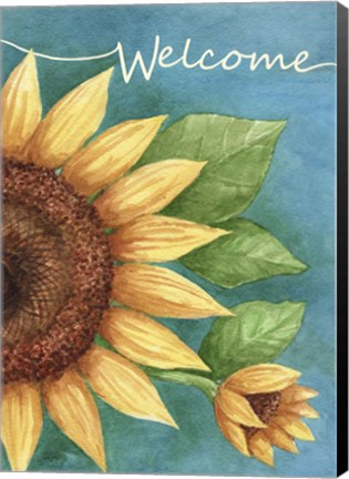 Framed Welcome Sunflower Print