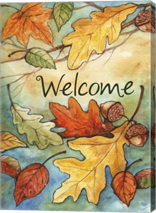 Framed Welcome Leaves Print