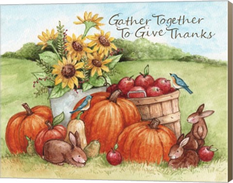Framed Gather Together To Give Thanks Print